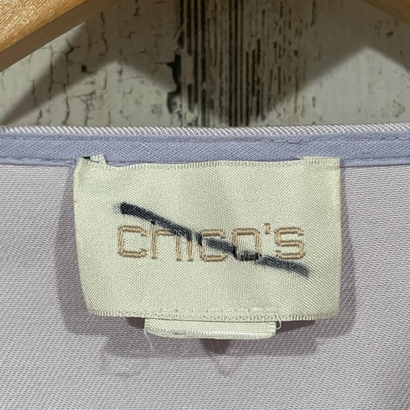 CHICO’S NWOT Purple Waterfall Front Blazer Size S - Picture 4 of 5